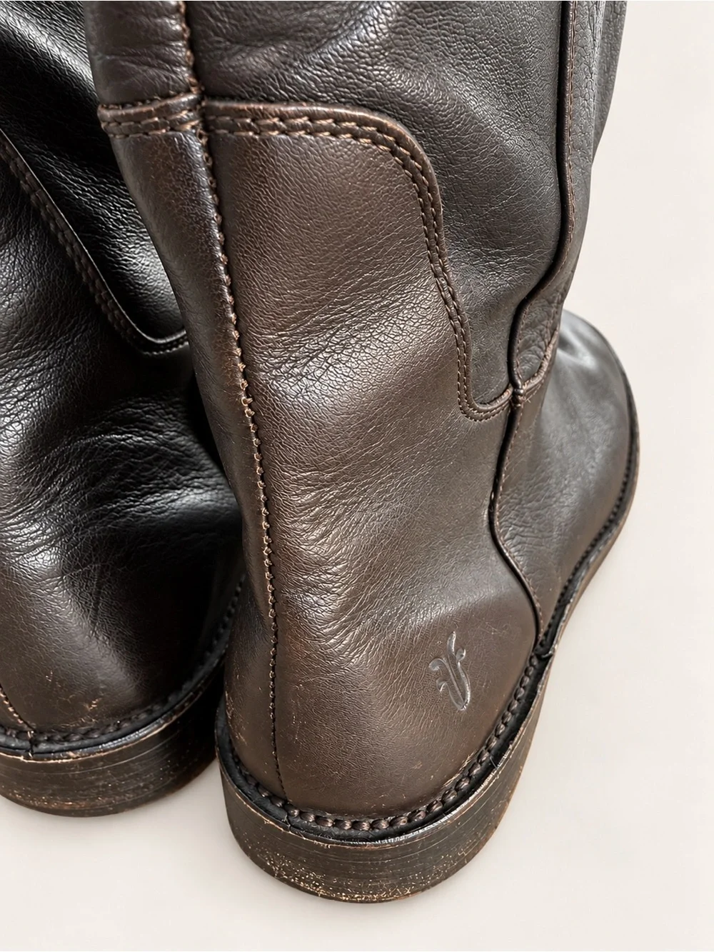 Frye Paige Tall Riding Boots Dark Brown Leather Women’s 9.5 B Style 77535